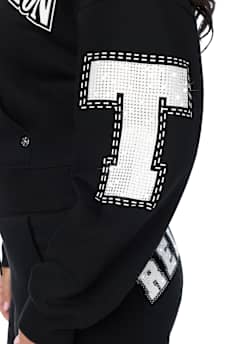 CRYSTAL RELAXED ZIP-UP HOODIE