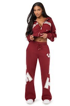CRYSTAL RELAXED ZIP-UP HOODIE