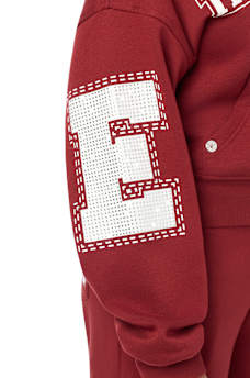 CRYSTAL RELAXED ZIP-UP HOODIE