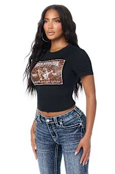 CRYSTAL WORLD TOUR LEOPARD BABY TEE
