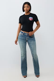 CRYSTAL TRUE GALS BABY TEE