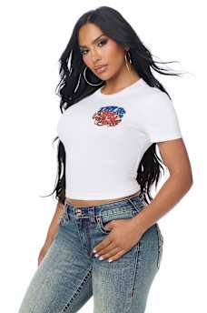 CRYSTAL TRUE GALS BABY TEE