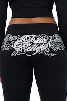 CRYSTAL MID RISE BOOTCUT SWEATPANT