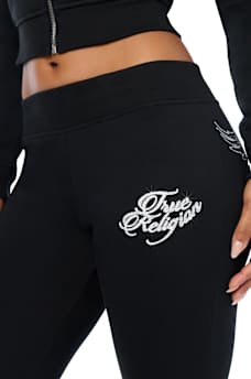 CRYSTAL MID RISE BOOTCUT SWEATPANT