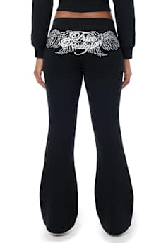CRYSTAL MID RISE BOOTCUT SWEATPANT