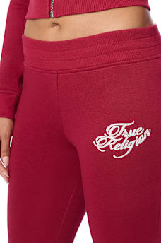 CRYSTAL MID RISE BOOTCUT SWEATPANT