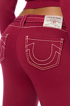 CRYSTAL BIG T FRONT TIE BOOTCUT SWEATPANT