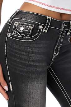 BILLIE MID RISE SUPER T FLAP STRAIGHT JEAN