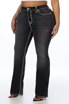 PLUS BILLIE MID RISE SUPER T FLAP STRAIGHT JEAN