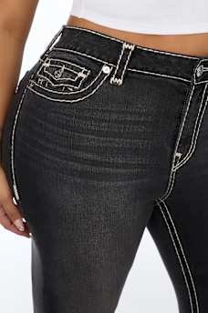 PLUS BILLIE MID RISE SUPER T FLAP STRAIGHT JEAN