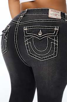 PLUS BILLIE MID RISE SUPER T FLAP STRAIGHT JEAN