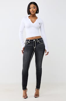 JENNIE MID RISE SUPER T CURVY SKINNY JEAN