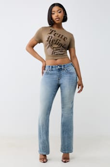 BECCA MID RISE SHORT INSEAM BOOTCUT JEAN