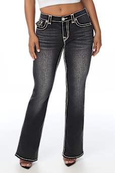 BECCA MID RISE SUPER T FLAP BOOTCUT JEAN