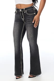 BECCA MID RISE SUPER T FLAP BOOTCUT JEAN