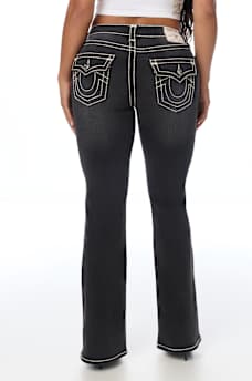 BECCA MID RISE SUPER T FLAP BOOTCUT JEAN
