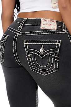 BECCA MID RISE SUPER T FLAP BOOTCUT JEAN