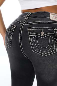 PLUS BECCA MID RISE SUPER T FLAP BOOTCUT JEAN