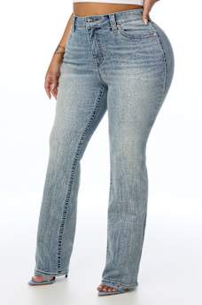 PLUS BILLIE MID RISE STRAIGHT JEAN