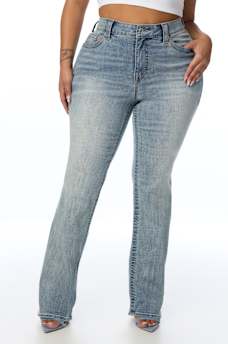 PLUS BILLIE MID RISE STRAIGHT JEAN