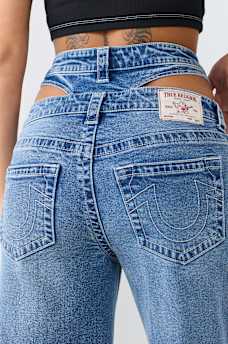 BOBBI CUT-OUT WAISTBAND BAGGY JEAN