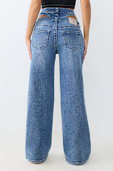 BOBBI CUT-OUT WAISTBAND BAGGY JEAN