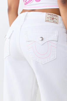 BOBBI MID RISE DESTROYED BAGGY FLAP JEAN