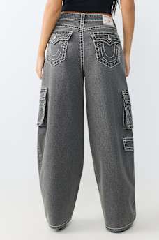 PLEATED BARREL BIG T CARGO JEAN