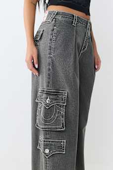 PLEATED BARREL BIG T CARGO JEAN
