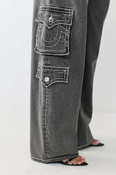 PLEATED BARREL BIG T CARGO JEAN