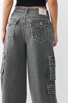 PLEATED BARREL BIG T CARGO JEAN