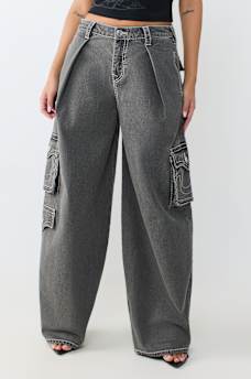 PLEATED BARREL BIG T CARGO JEAN