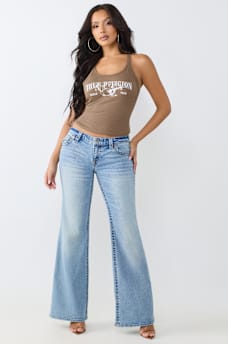 LOW RISE RELAXED BIG T FLAP BOOTCUT JEAN