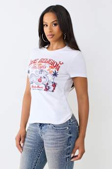 CRYSTAL POOL PARTY CREWNECK TEE