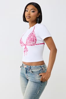 CRYSTAL BIKINI BABY TEE