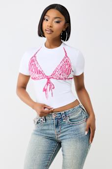 CRYSTAL BIKINI BABY TEE