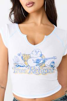 OUTDOORS RAGLAN RIBBED NOTCH TEE