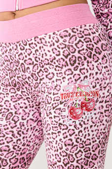 CHERRY LEOPARD BOOTCUT PANT