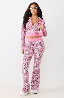 CHERRY LEOPARD BOOTCUT PANT