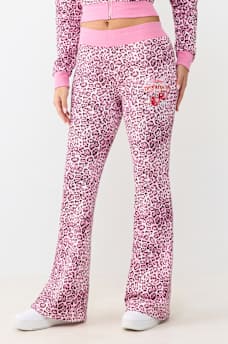 CHERRY LEOPARD BOOTCUT PANT