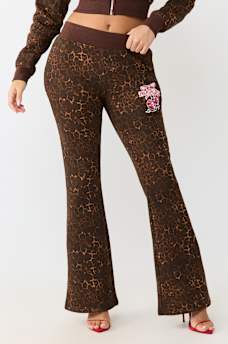 CHERRY LEOPARD BOOTCUT PANT