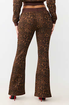 CHERRY LEOPARD BOOTCUT PANT