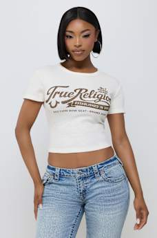 CRYSTAL WAFFLE KNIT BABY TEE