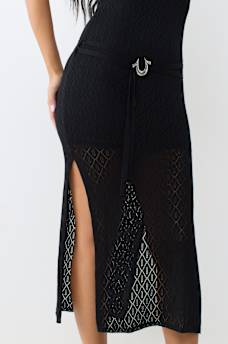 CROCHET CUT-OUT MIDI DRESS
