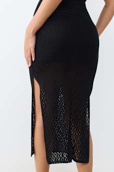 CROCHET CUT-OUT MIDI DRESS