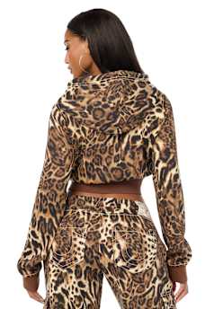 BIG T LEOPARD BUDDHA SHRUNKEN HOODIE