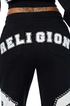 CRYSTAL MID RISE STRAIGHT LEG SWEATPANT