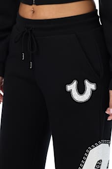 CRYSTAL MID RISE STRAIGHT LEG SWEATPANT