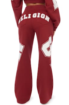 CRYSTAL MID RISE STRAIGHT LEG SWEATPANT