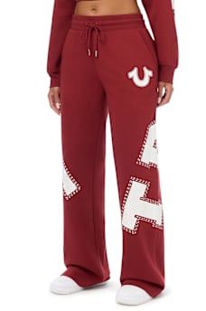 CRYSTAL MID RISE STRAIGHT LEG SWEATPANT